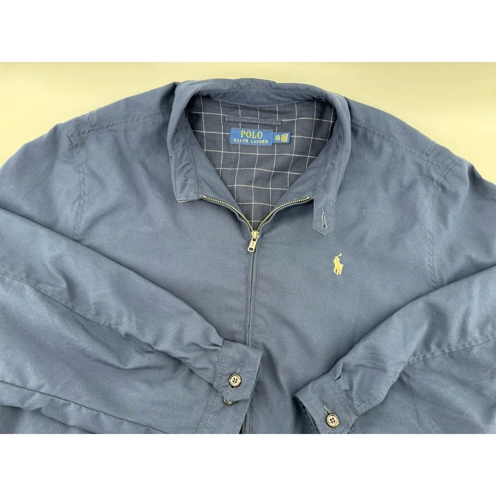 Polo‎ Ralph Lauren Harrington Bi-Swing Jacket Navy Blue Windbreaker  Sz XXL